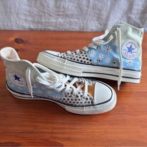 Converse All Star Light Blue Daisy High-Top Sneakers